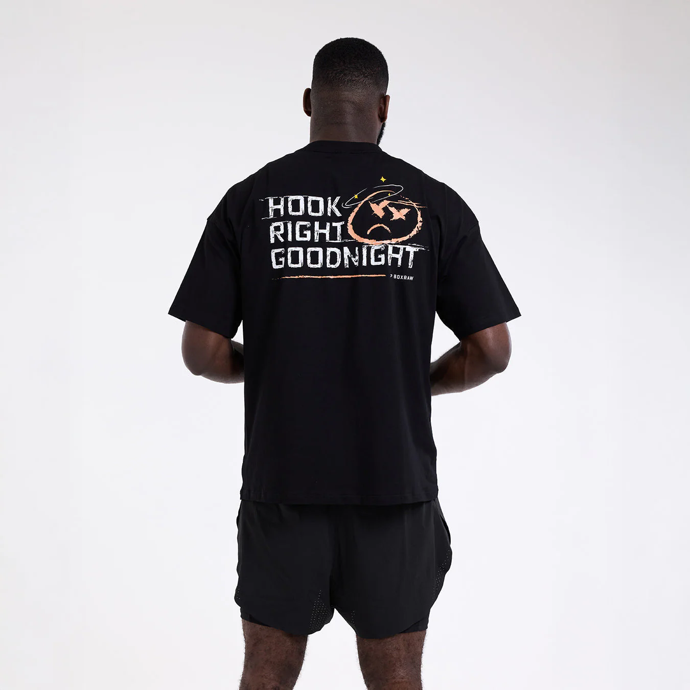 Camiseta Boxraw Hook Right Goodnight Oversize Negro