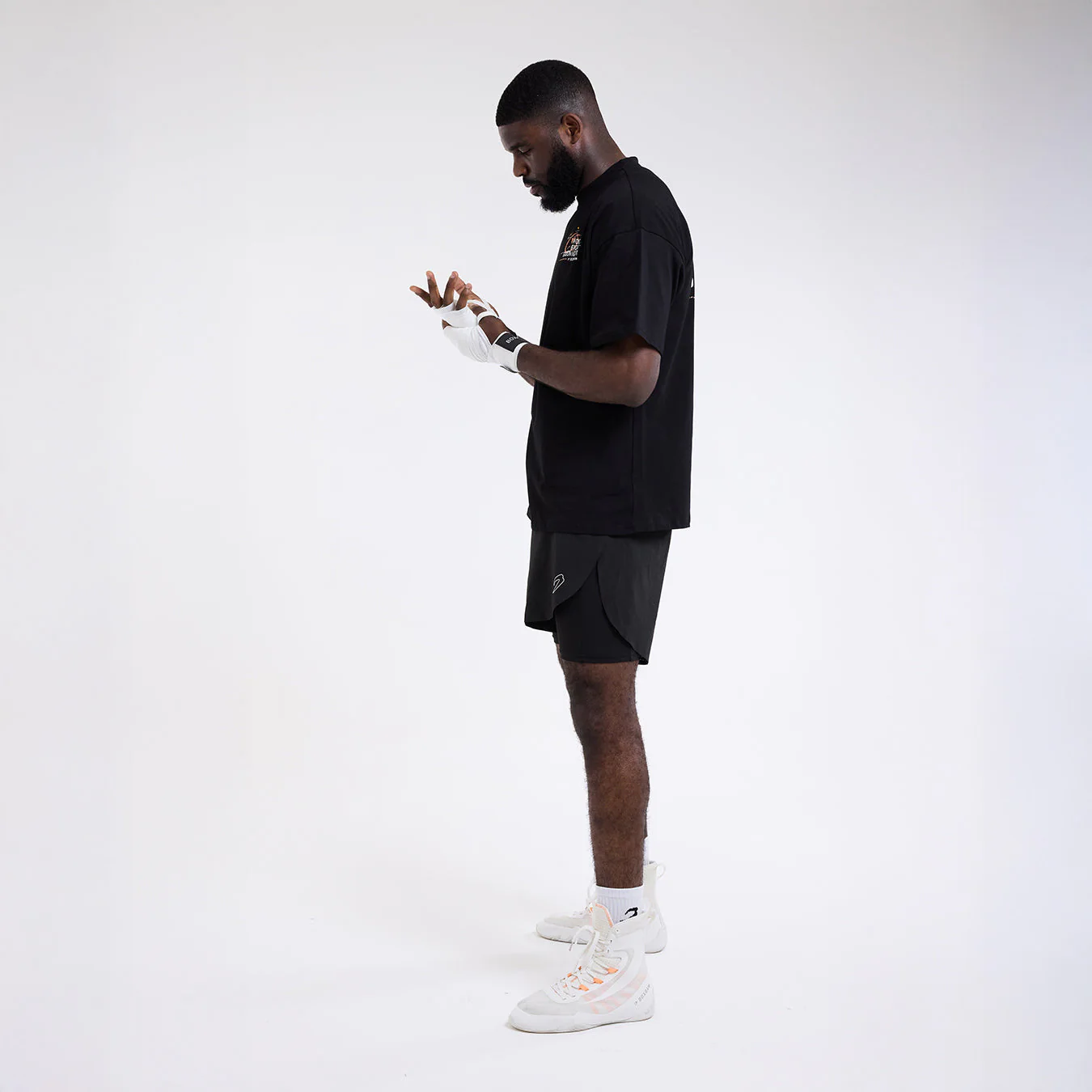 Camiseta Boxraw Hook Right Goodnight Oversize Negro - Image 2