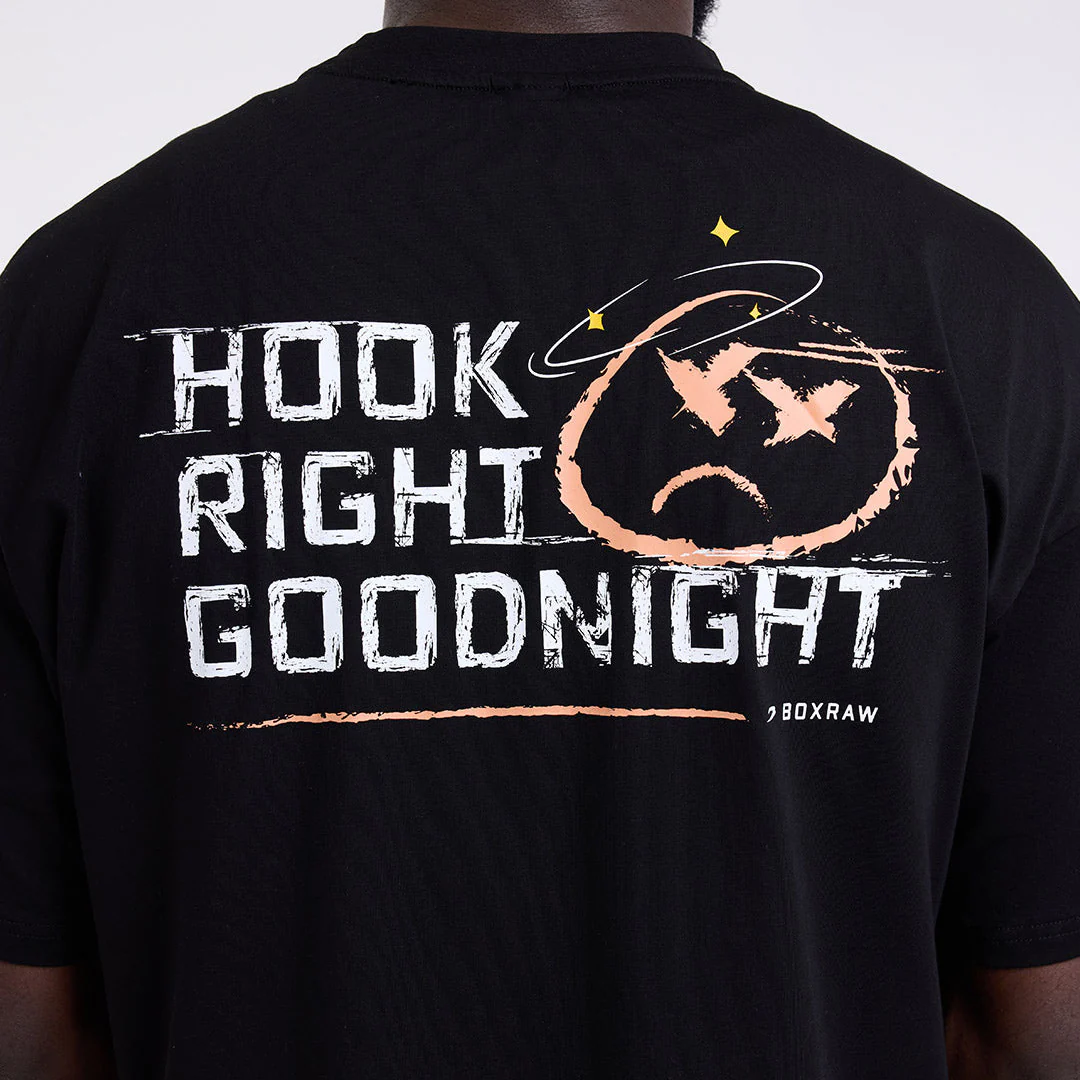 Camiseta Boxraw Hook Right Goodnight Oversize Negro - Image 7