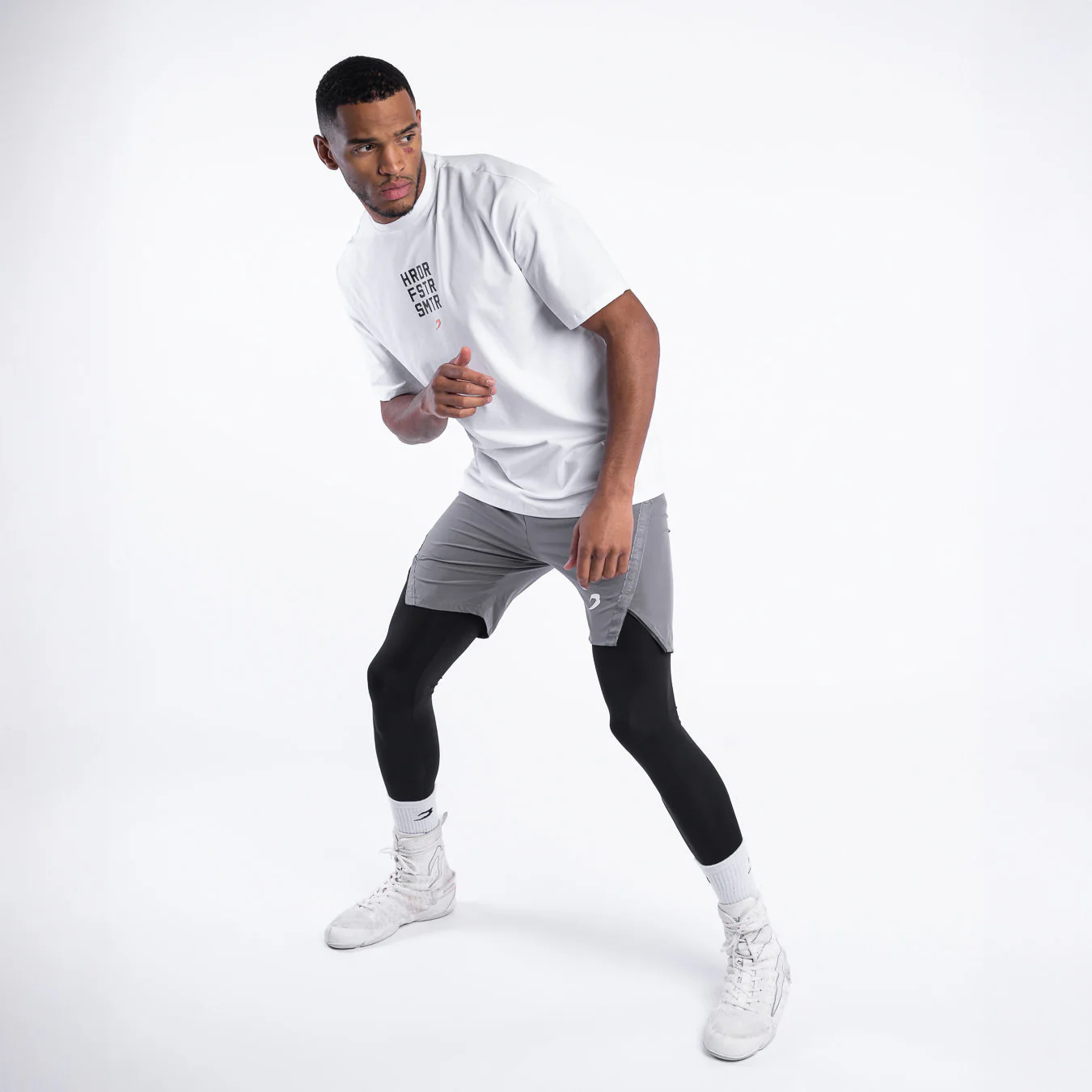 Camiseta Boxraw HRDR FSTR SMTR Oversize Blanco  - Image 3