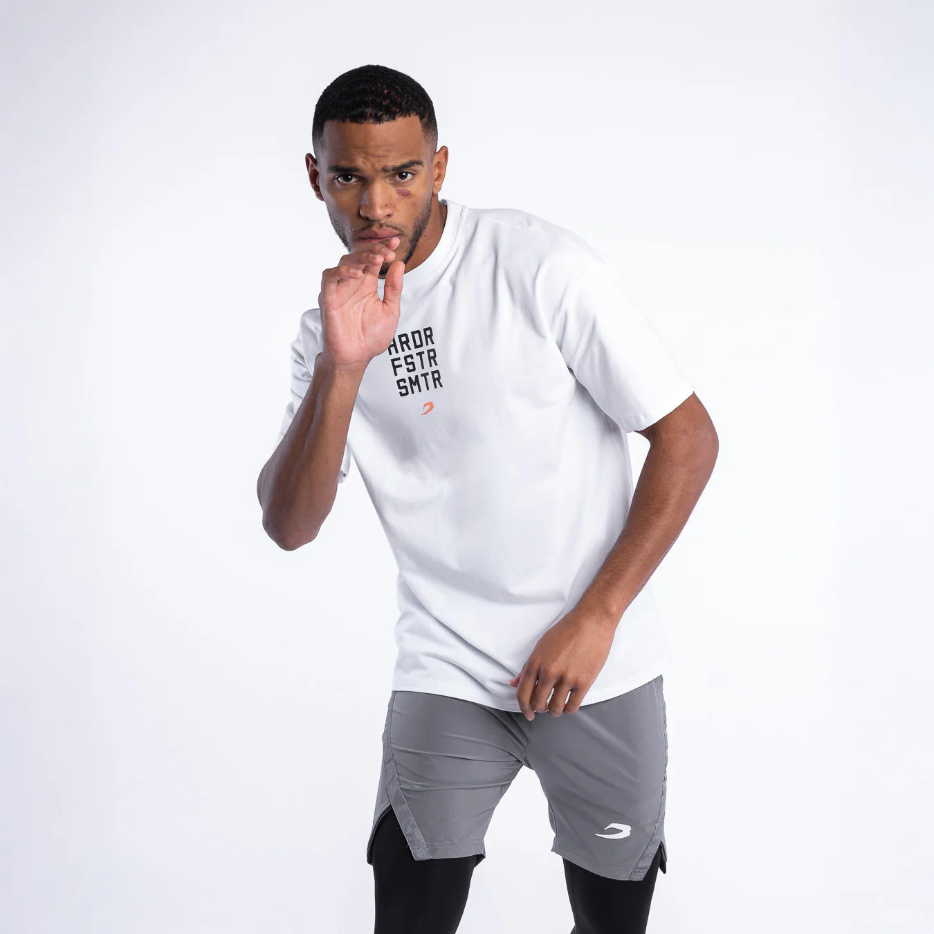 Camiseta Boxraw HRDR FSTR SMTR Oversize Blanco  - Image 5