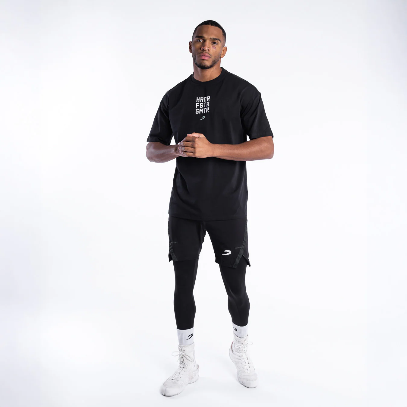 Camiseta Boxraw HRDR FSTR SMTR Oversize Negro  - Image 6