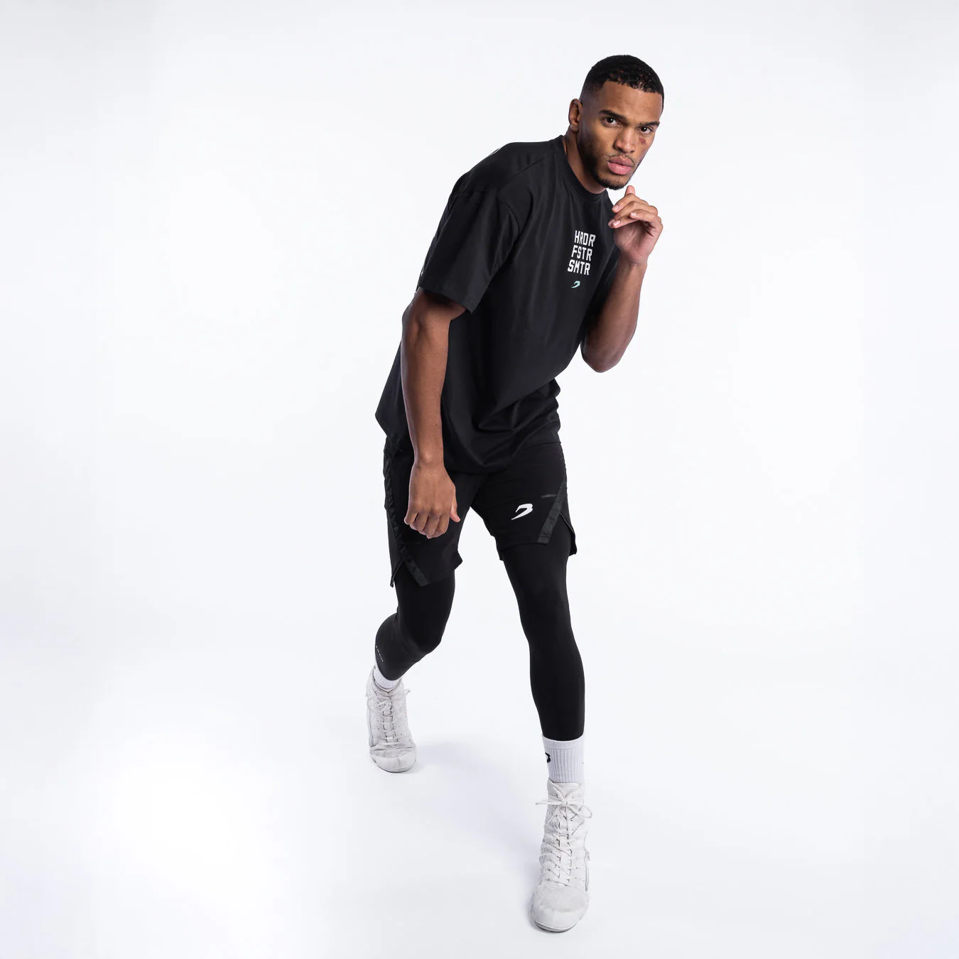 Camiseta Boxraw HRDR FSTR SMTR Oversize Negro  - Image 7