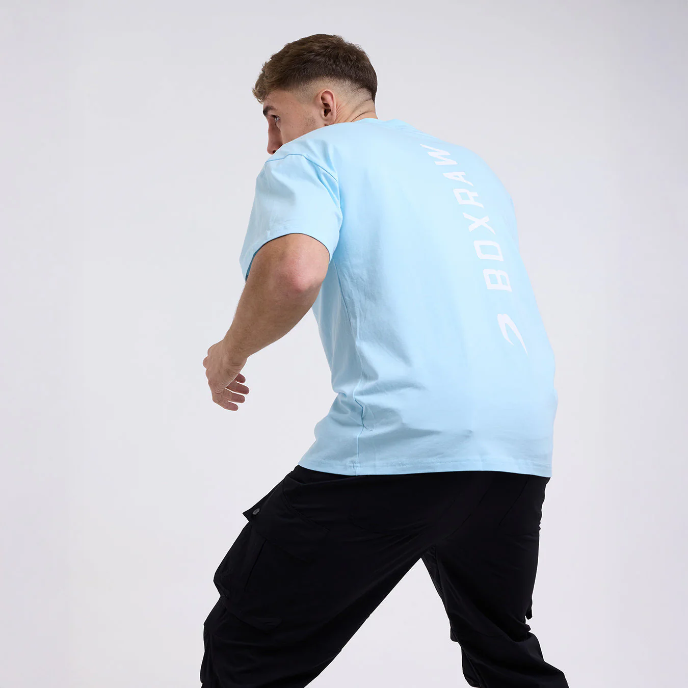 Camiseta Boxraw Lineal Oversize Azul 