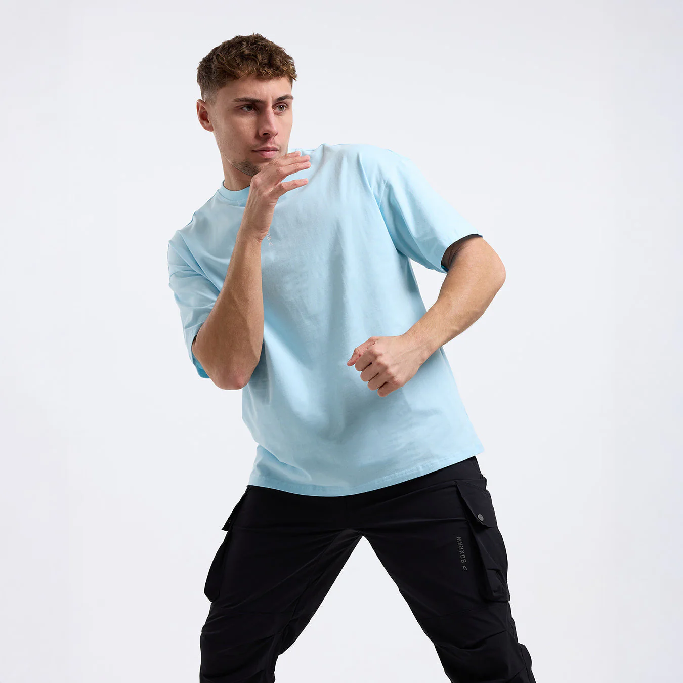 Camiseta Boxraw Lineal Oversize Azul  - Image 3