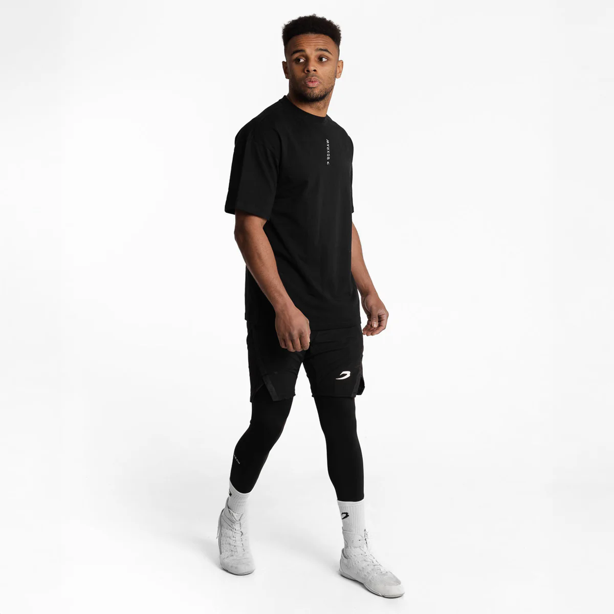 Camiseta Boxraw Lineal Oversize Negro - Image 2