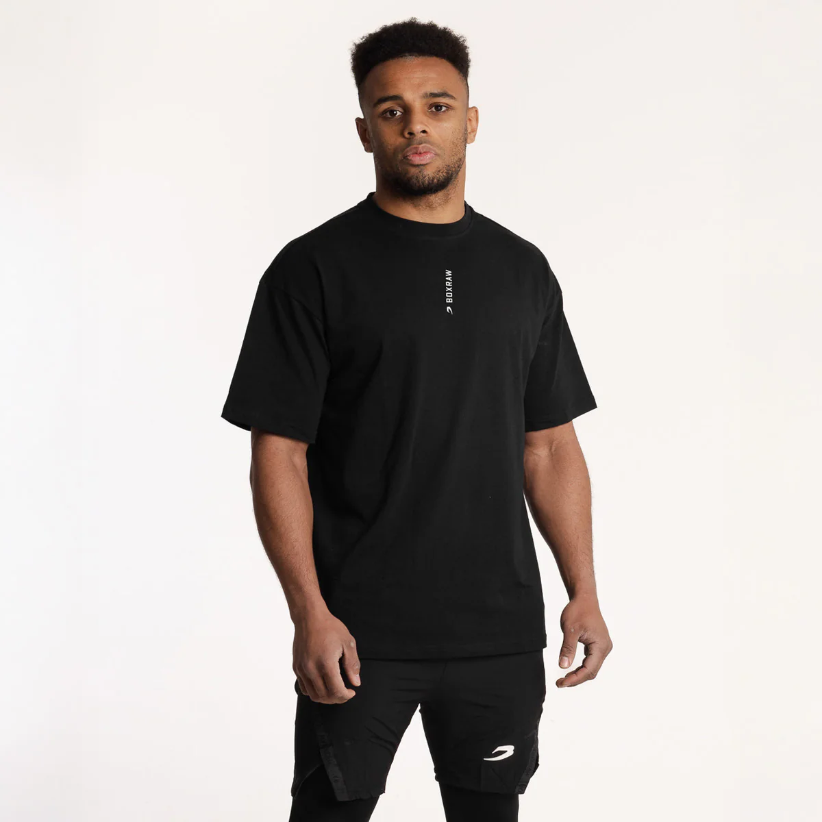 Camiseta Boxraw Lineal Oversize Negro - Image 5