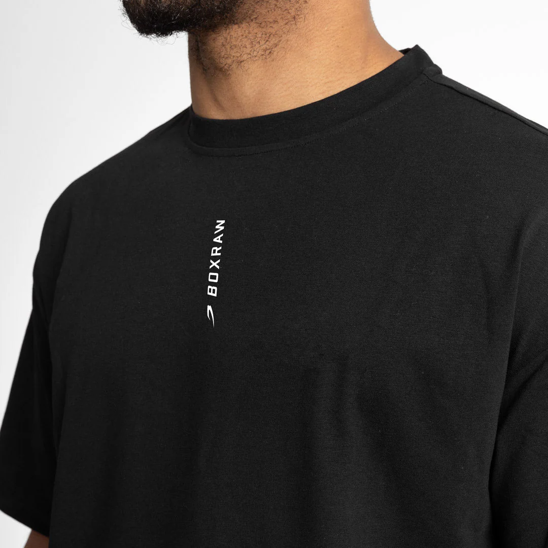 Camiseta Boxraw Lineal Oversize Negro - Image 8
