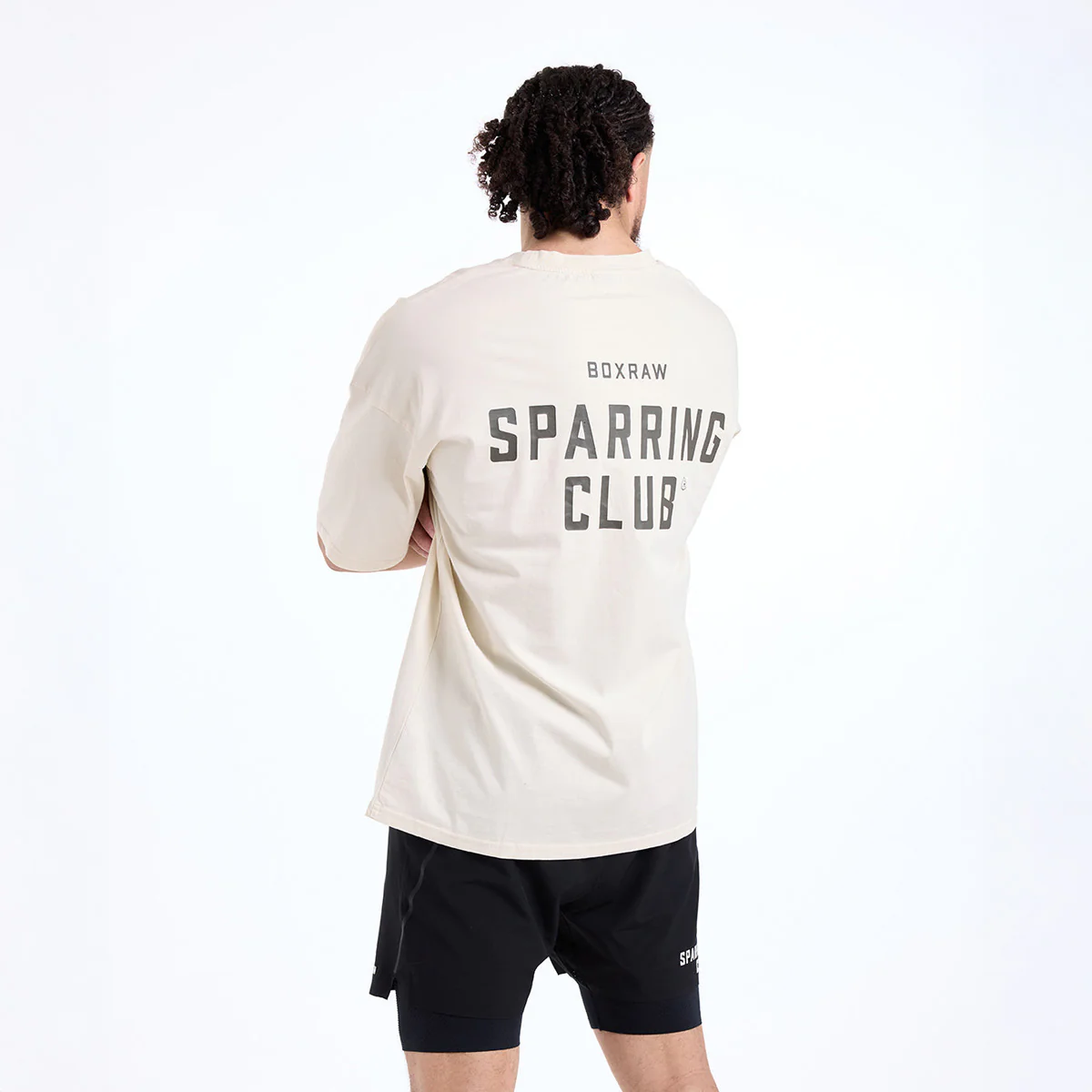 Camiseta Boxraw Sparring Club Oversize Beige - Image 2