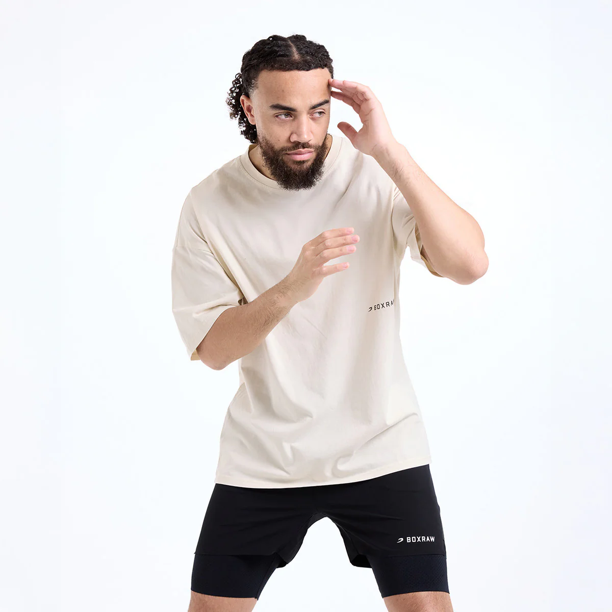 Camiseta Boxraw Sparring Club Oversize Beige - Image 7