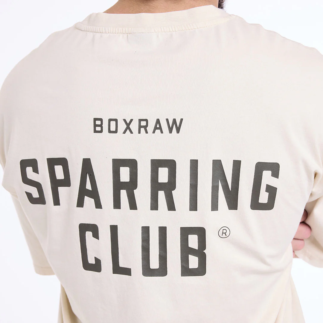Camiseta Boxraw Sparring Club Oversize Beige - Image 8