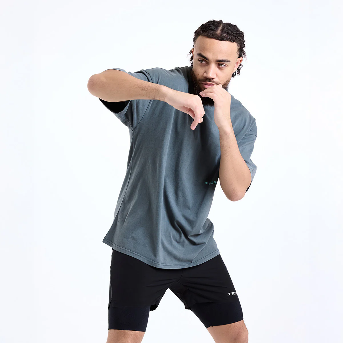 Camiseta Boxraw Sparring Club Oversize Gris  - Image 5