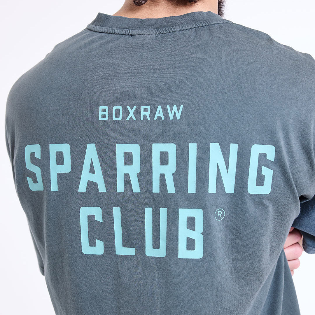 Camiseta Boxraw Sparring Club Oversize Gris  - Image 8