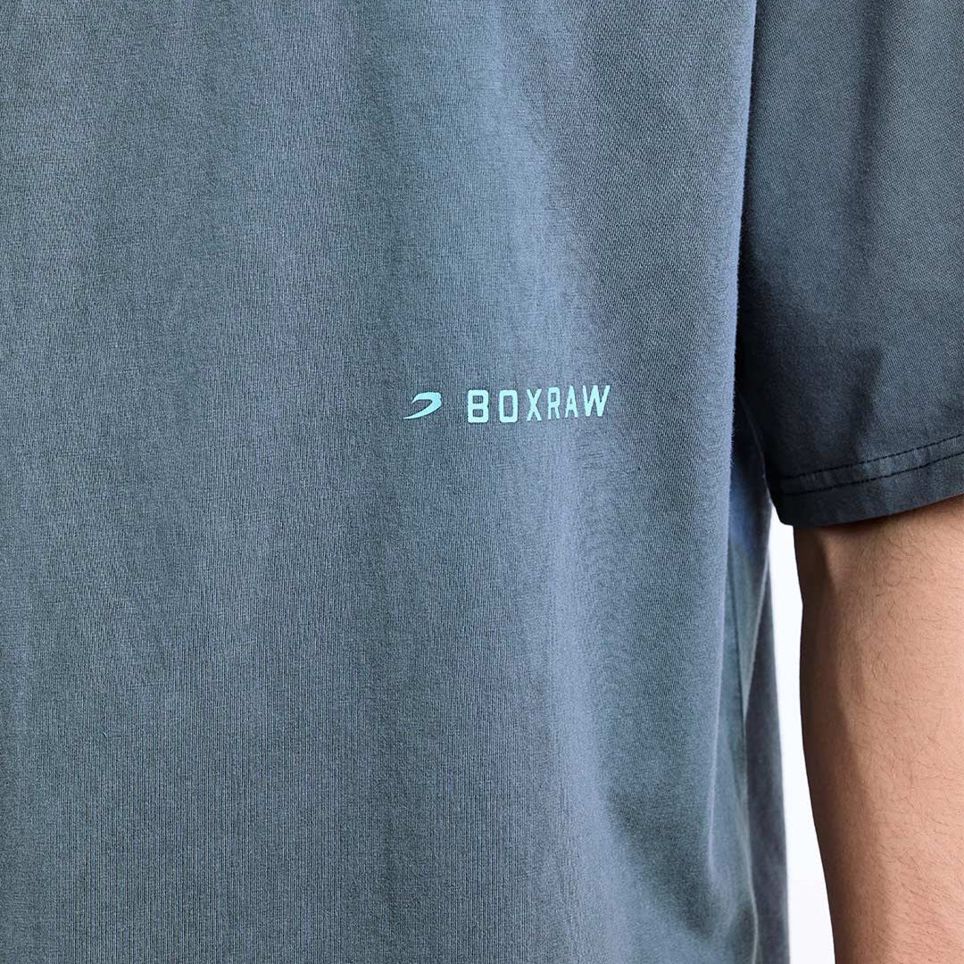 Camiseta Boxraw Sparring Club Oversize Gris  - Image 9