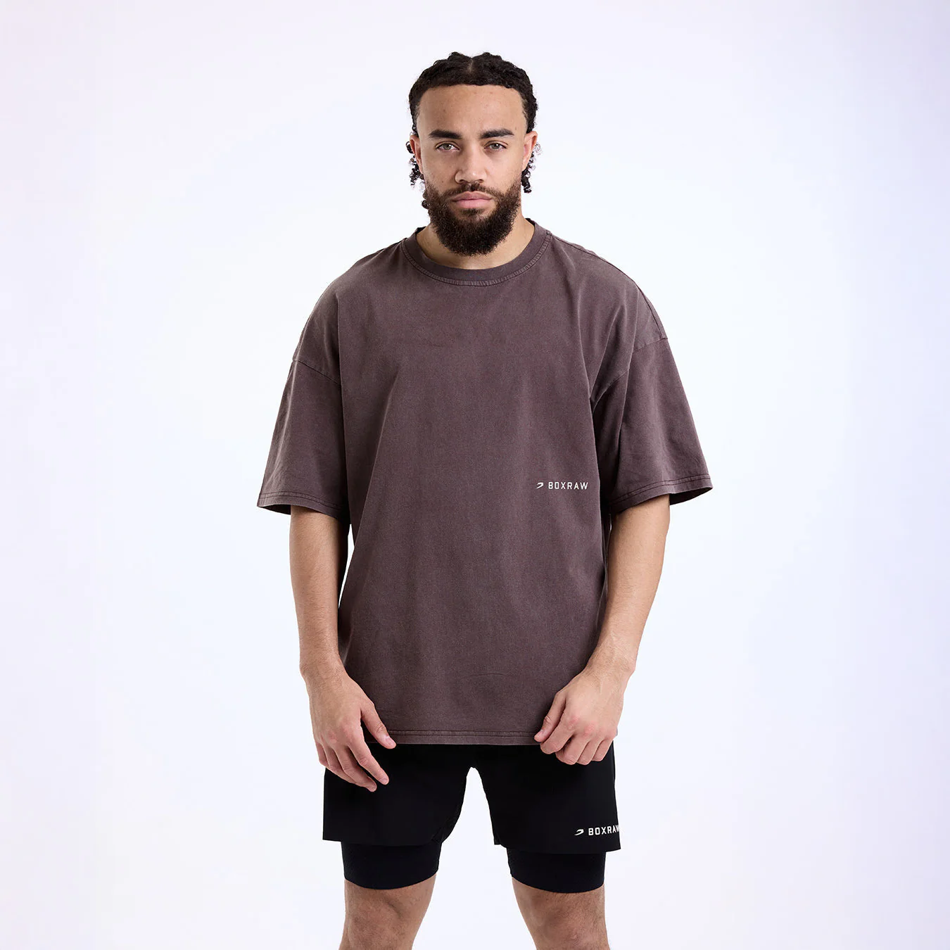 Camiseta Boxraw Sparring Club Oversize Marrón  - Image 5