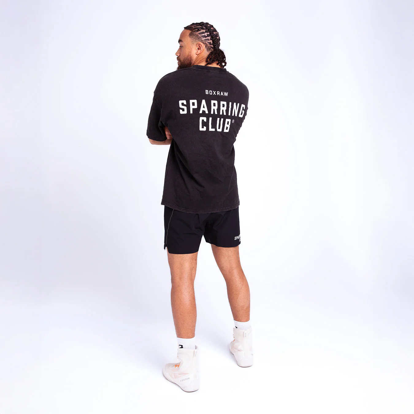 Camiseta Boxraw Sparring Club Oversize Negro - Image 2