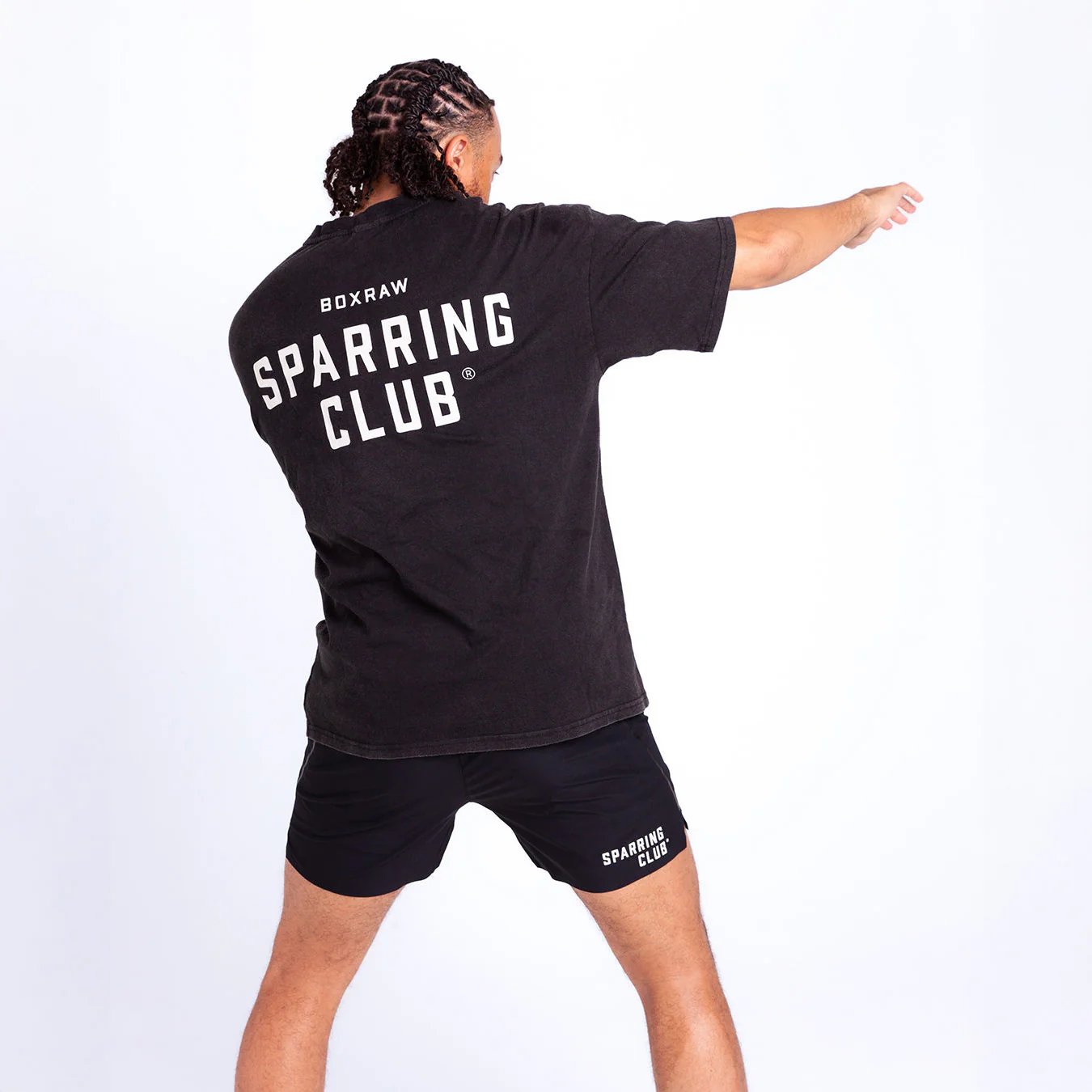 Camiseta Boxraw Sparring Club Oversize Negro - Image 6