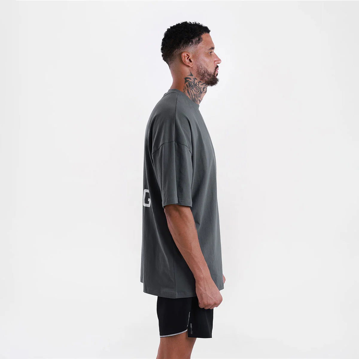Camiseta Boxraw We Don't Play Boxing Oversize Gris-rosa - Image 2