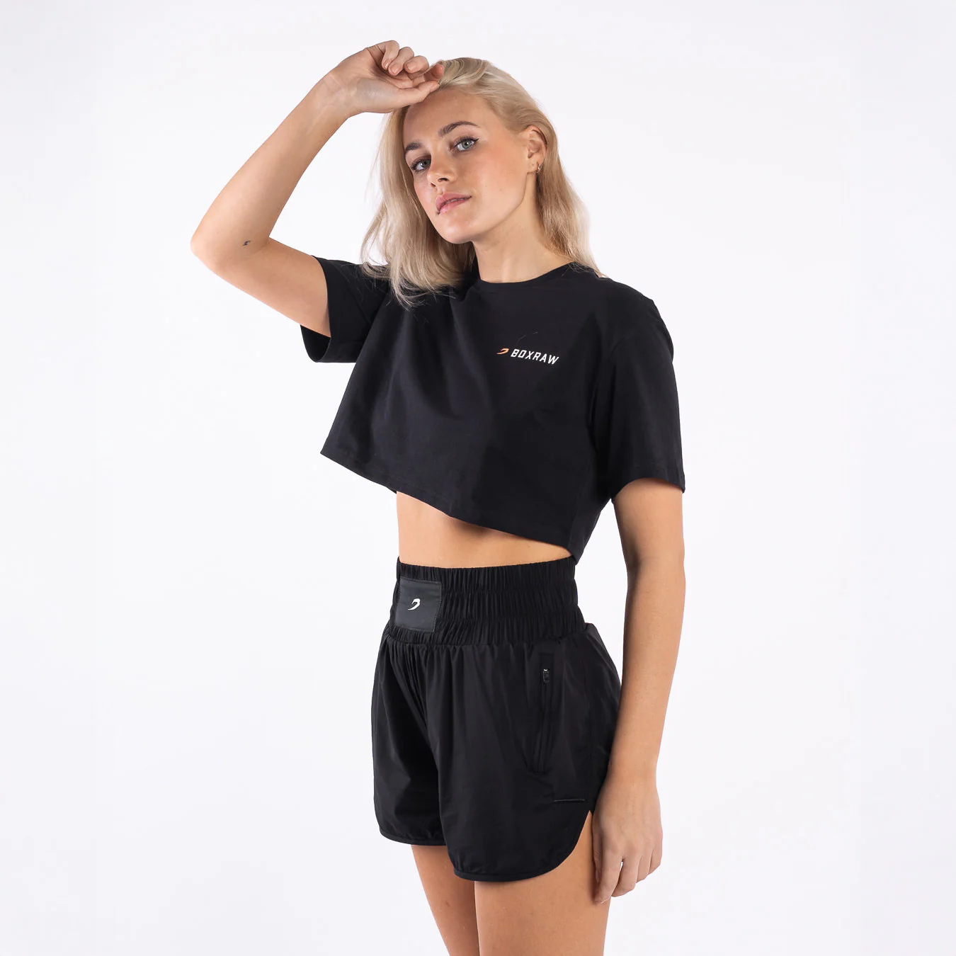 Camiseta mujer Boxraw We Don't Play Boxing Crop Negro  - Image 6