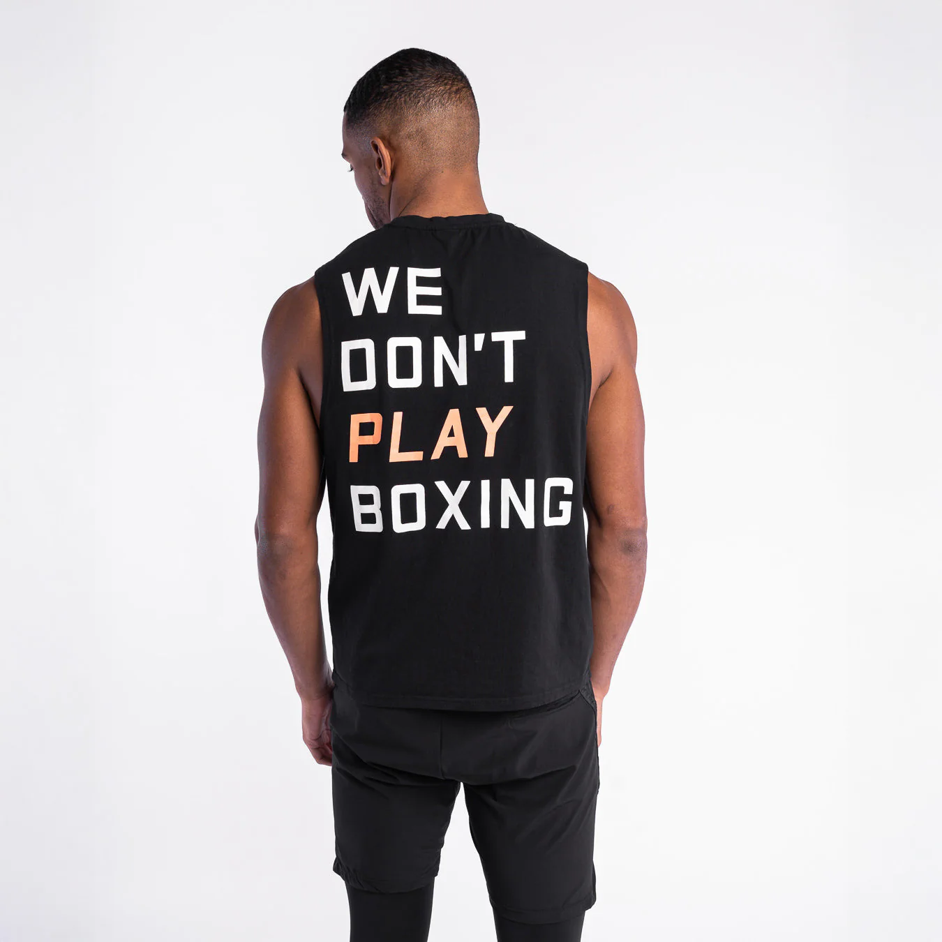 Camiseta sin mangas Boxraw We Don't Play Boxing Negro 