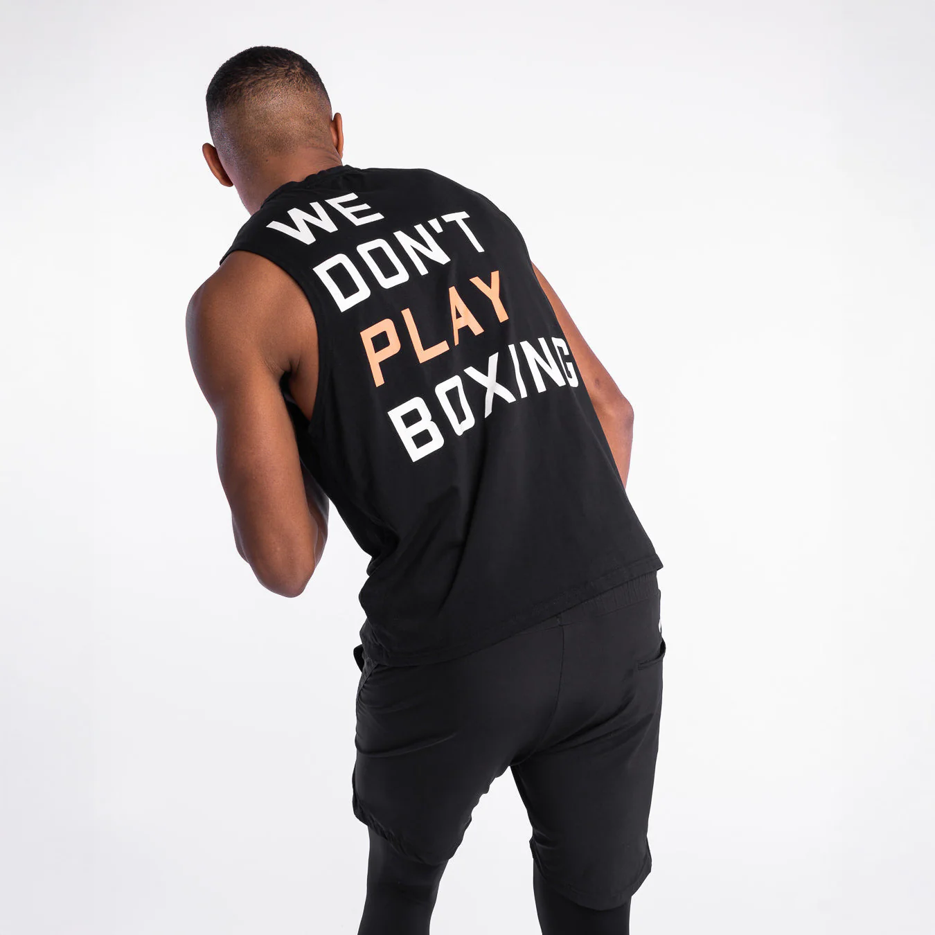 Camiseta sin mangas Boxraw We Don't Play Boxing Negro  - Image 4