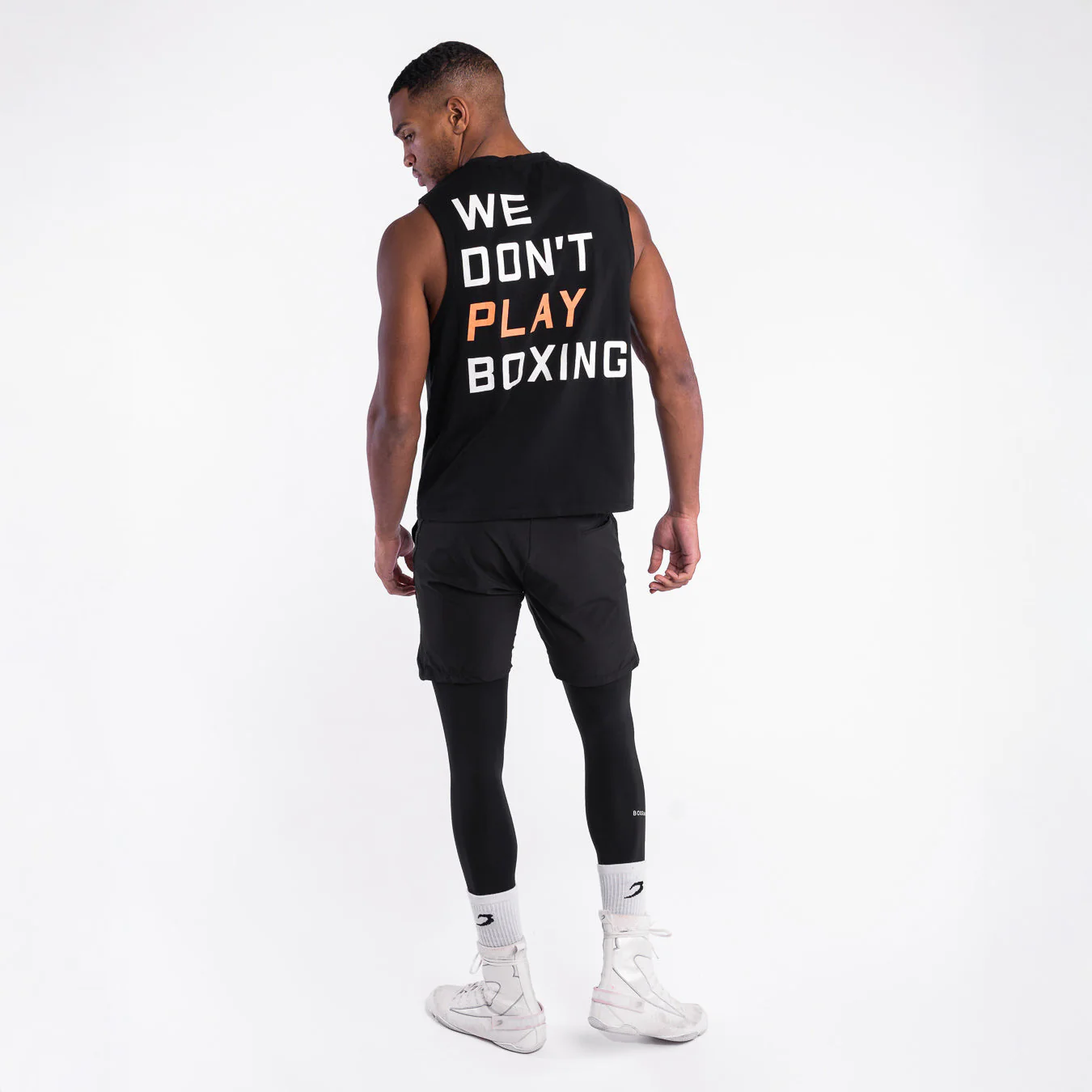 Camiseta sin mangas Boxraw We Don't Play Boxing Negro  - Image 6