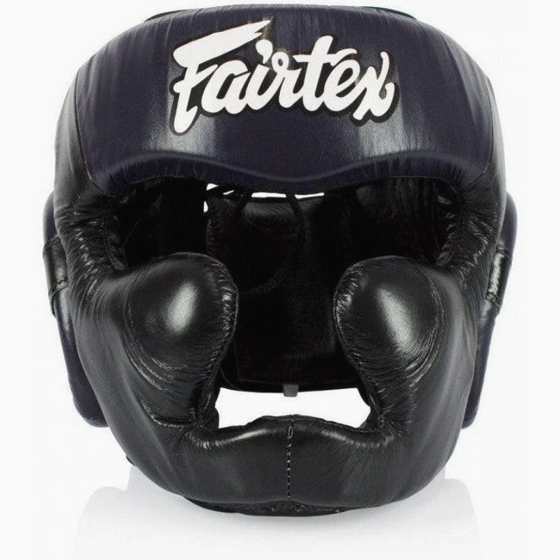 Casco Fairtex Diagonal Vision Sparring HG13 Negro-azul 