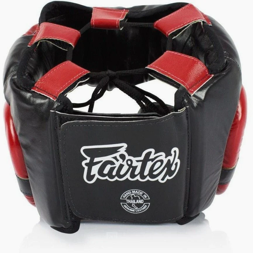 Casco Fairtex Diagonal Vision Sparring HG13 Negro-rojo - Image 4