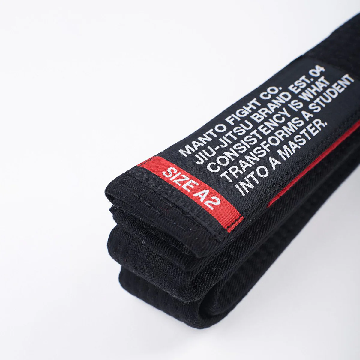 Cinturón BJJ Manto Motto Negro - Image 2