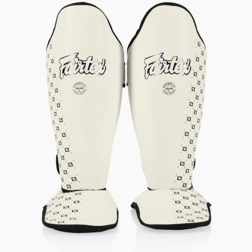 Espinilleras Fairtex Competición SP5 con parapiés Blanco 