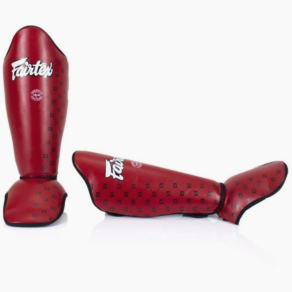 Espinilleras Fairtex Competición SP5 con parapiés Rojo  - Image 2