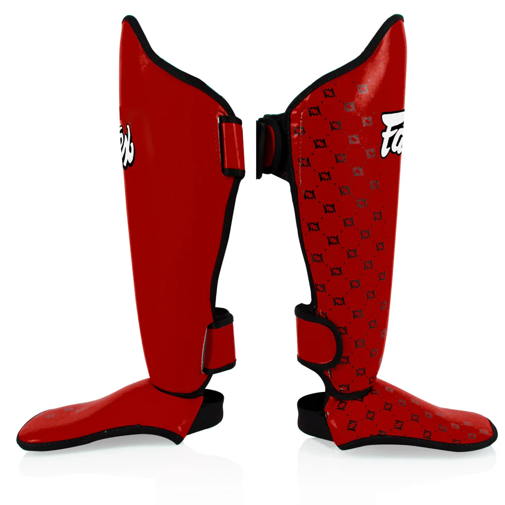 Espinilleras Fairtex Competición SP5 con parapiés Rojo  - Image 3