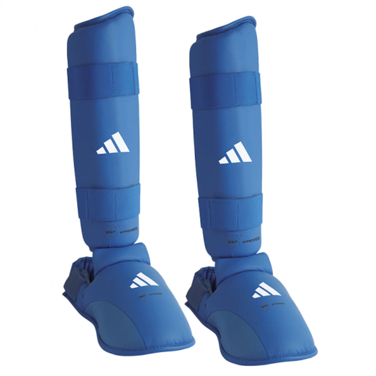 Espinilleras y Parapiedi Adidas Rojo y Azul Homologados WKF - Image 4