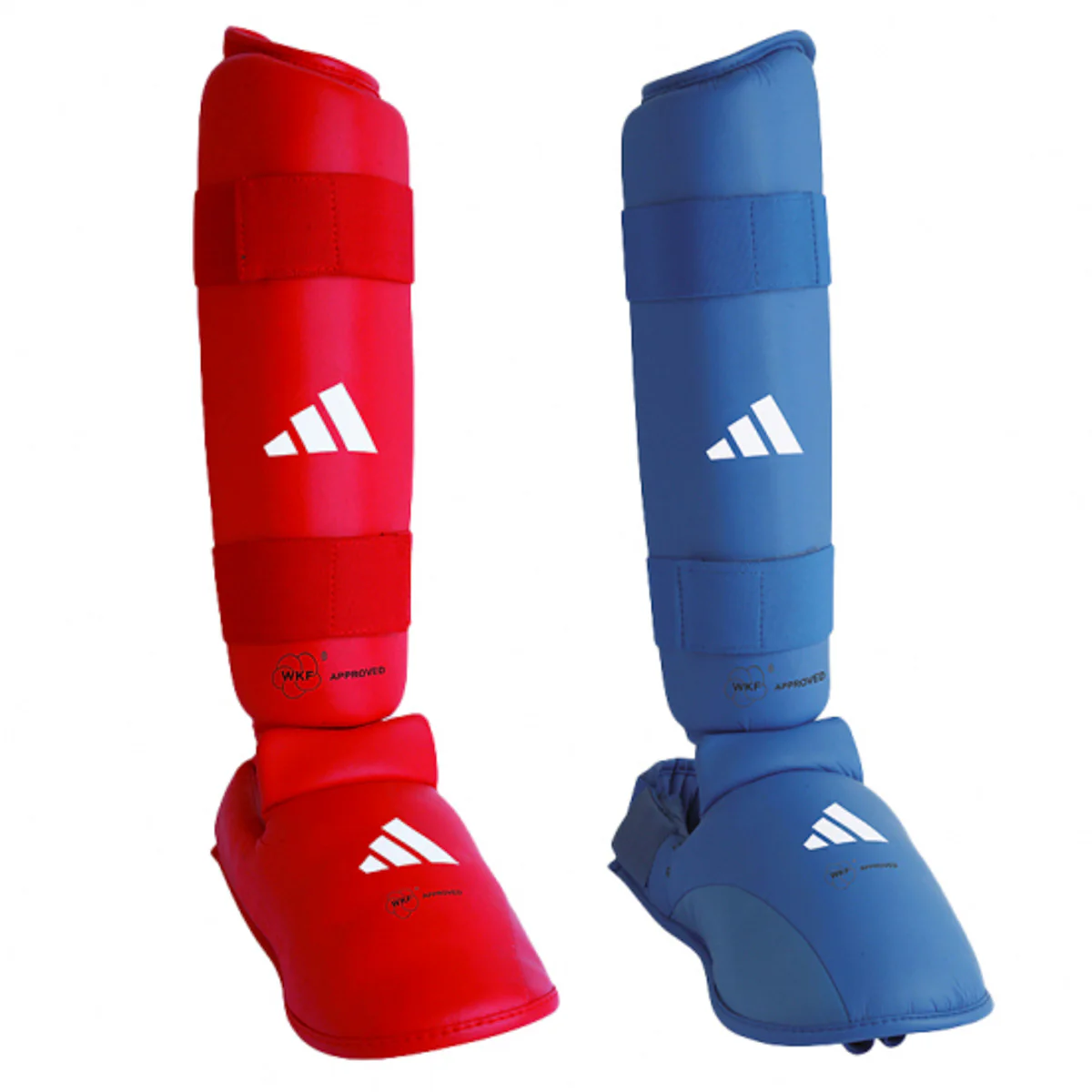 Espinilleras y Parapiedi Adidas Rojo y Azul Homologados WKF - Image 7