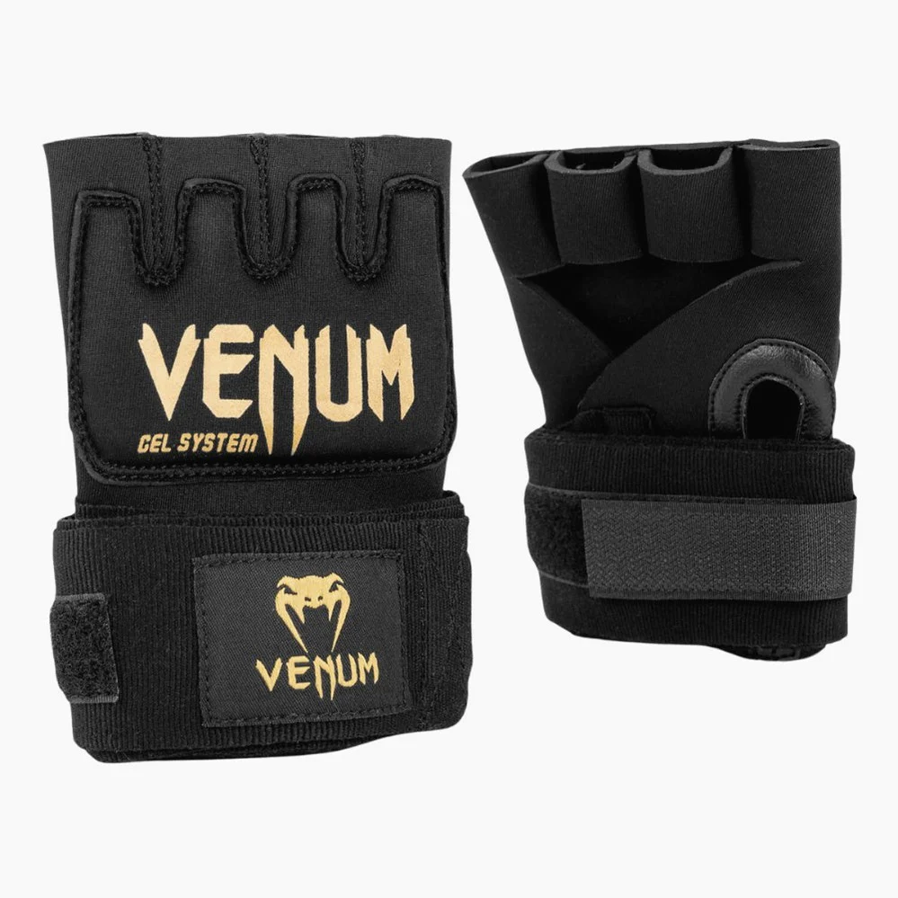 Guante-venda de boxeo en Gel Venum Kontact Negro-oro 