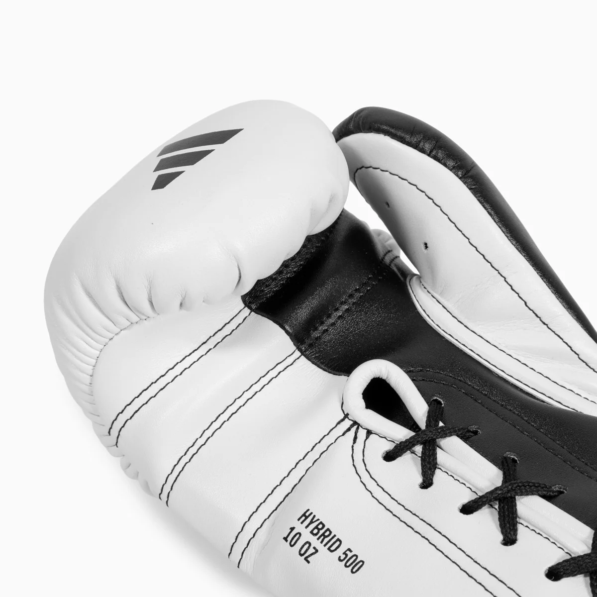 Guantes de boxeo Adidas Hybrid 500 Pro con Cordones Blanco-negro  - Image 8