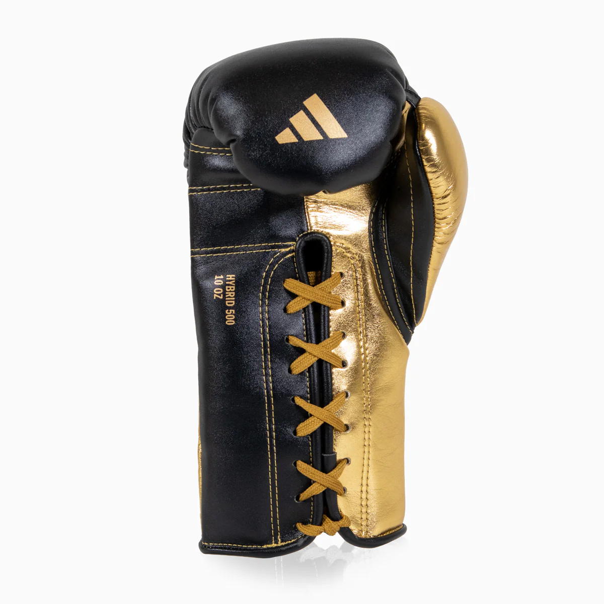 Guantes de boxeo Adidas Hybrid 500 Pro con Cordones Negro-oro  - Image 3