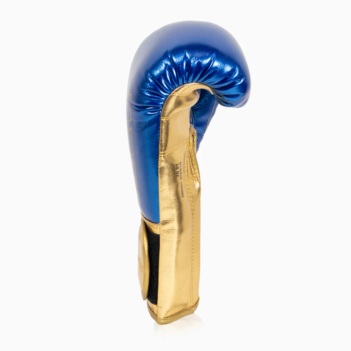 Guantes de boxeo Adidas Hybrid 500 Pro con Velcro Azul-oro - Image 2