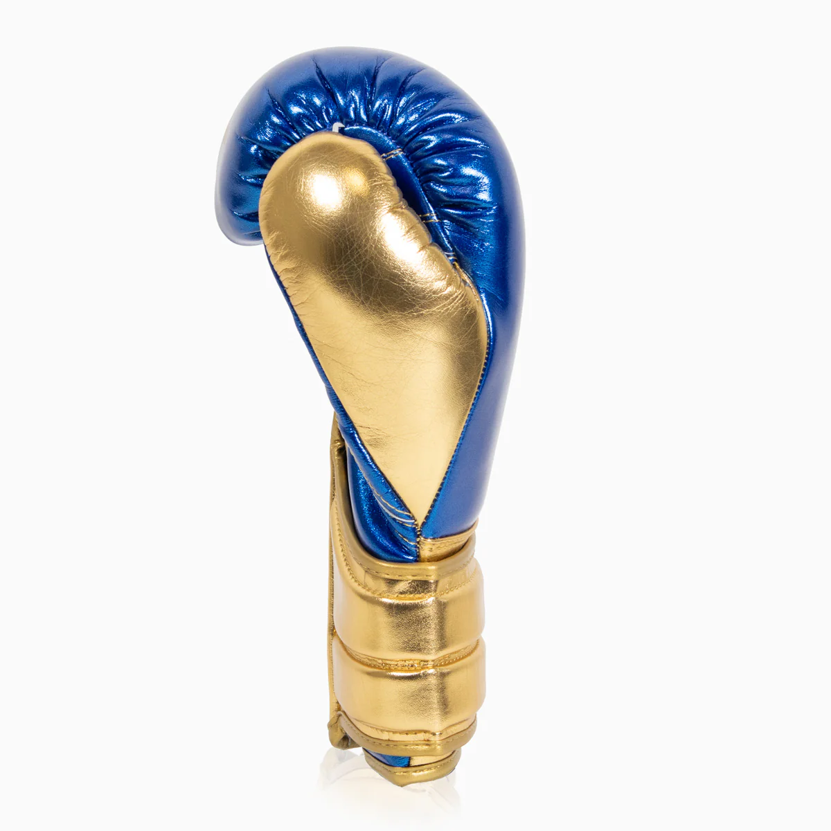 Guantes de boxeo Adidas Hybrid 500 Pro con Velcro Azul-oro - Image 4