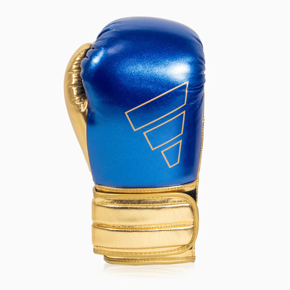 Guantes de boxeo Adidas Hybrid 500 Pro con Velcro Azul-oro - Image 5