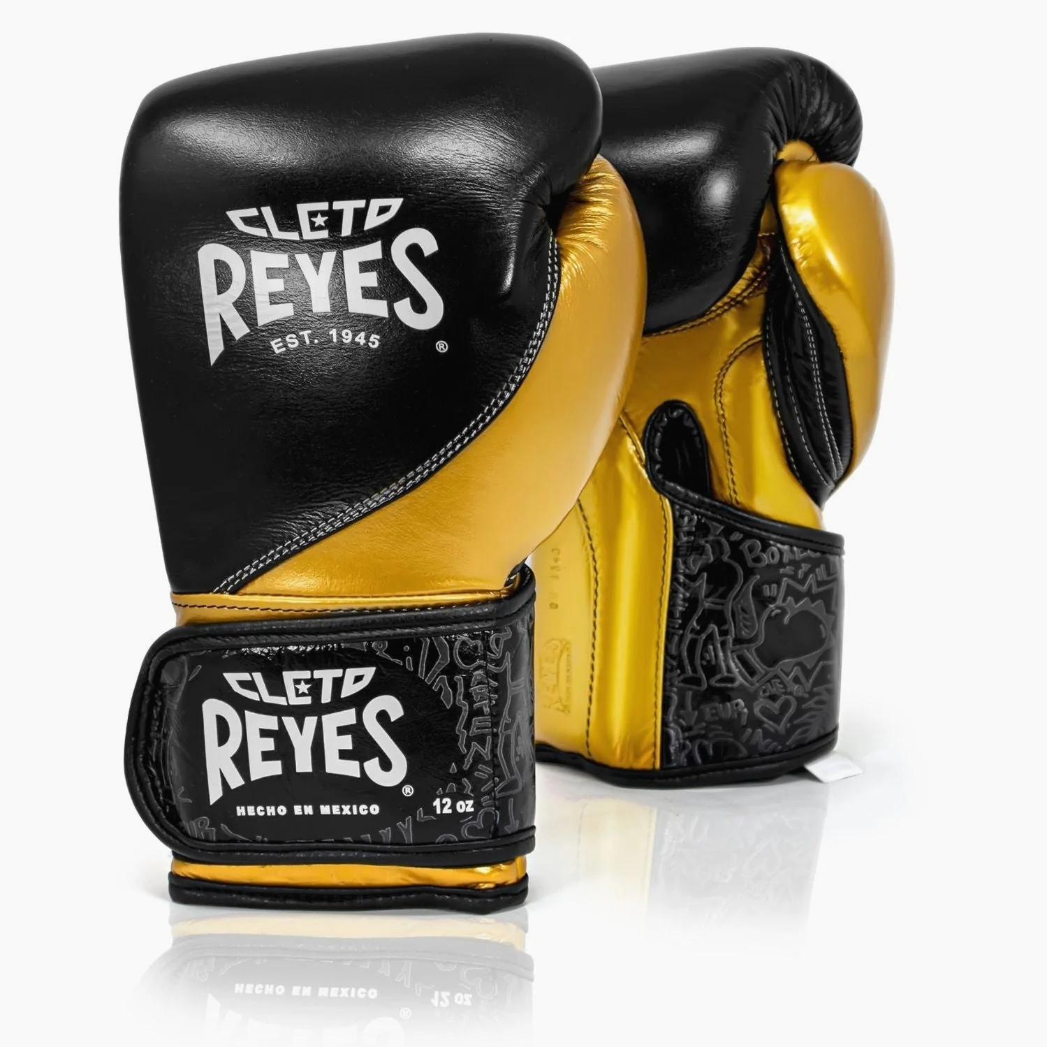 Guantes de boxeo Cleto Reyes High Precision Entrenamiento CE7 Negro-Oro
