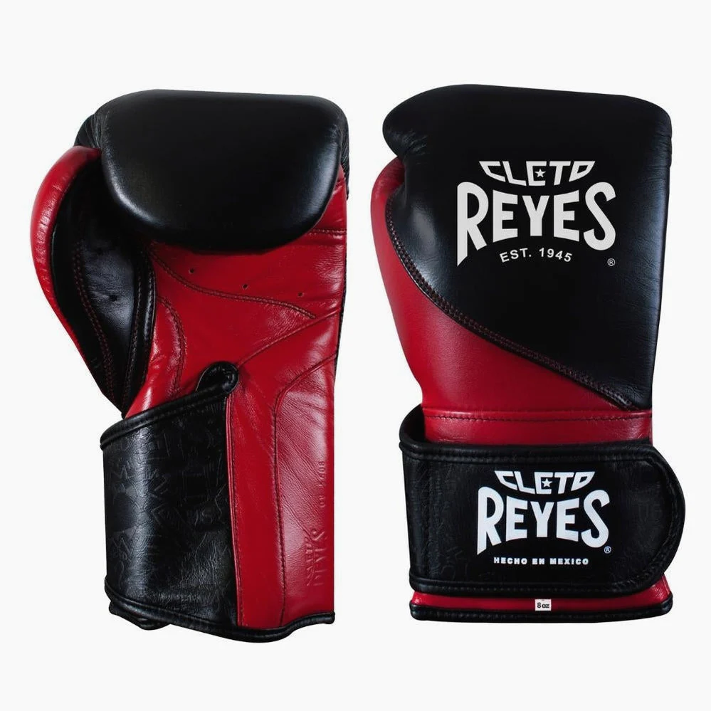 Guantes de boxeo Cleto Reyes High Precision Entrenamiento CE7 Negro-Rojo  - Image 2