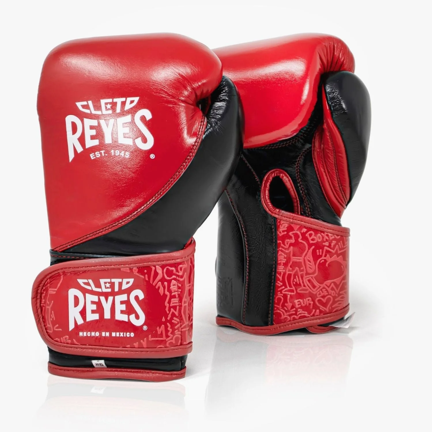Guantes de boxeo Cleto Reyes High Precision Entrenamiento CE7 Rojo-Negro 