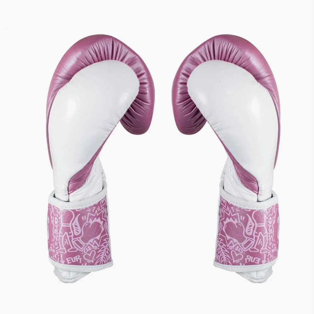 Guantes de boxeo Cleto Reyes High Precision Entrenamiento CE7 Rosa-blanco - Image 2