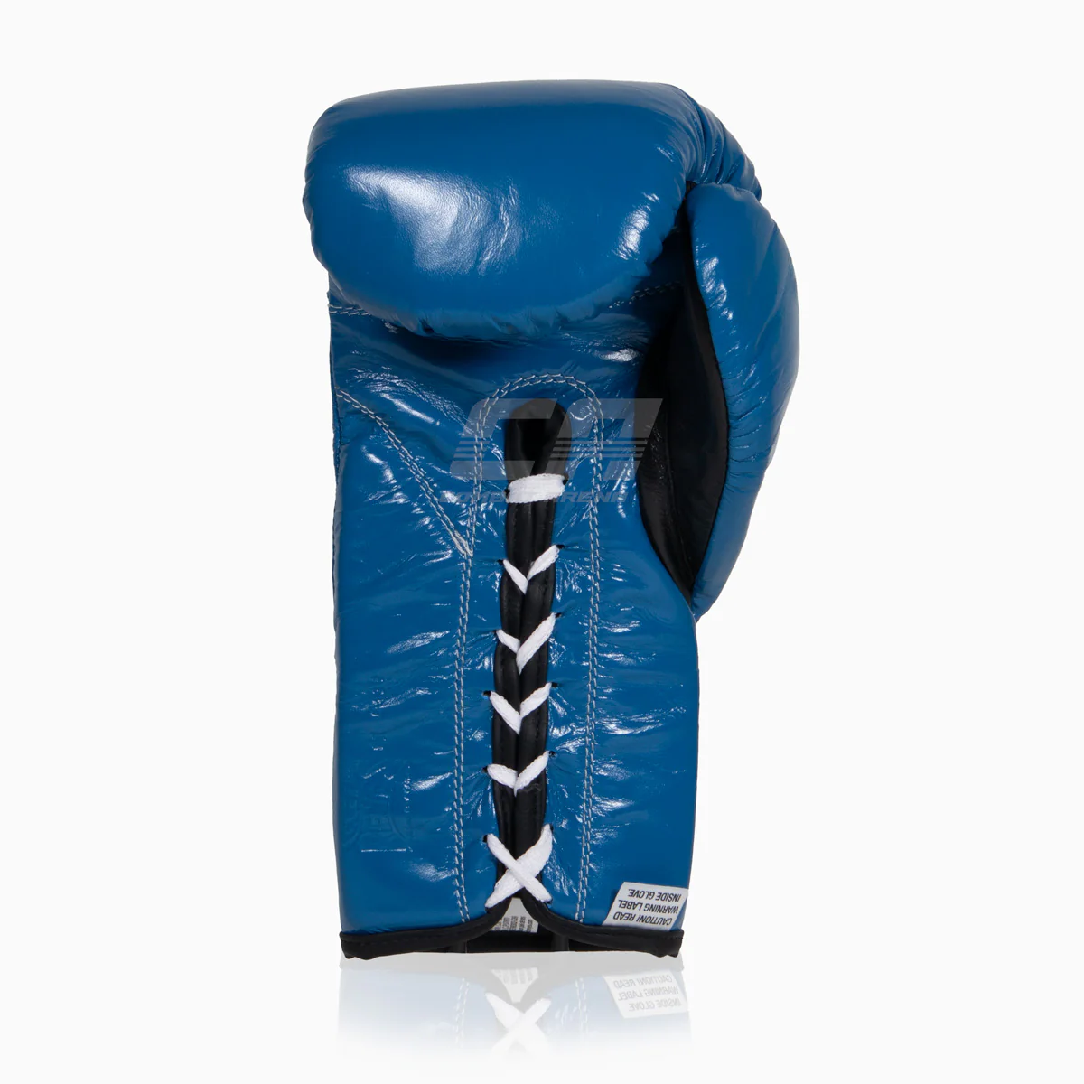 Guantes de boxeo Cleto Reyes Profesional CB2 Azul-negro con cordones  - Image 2