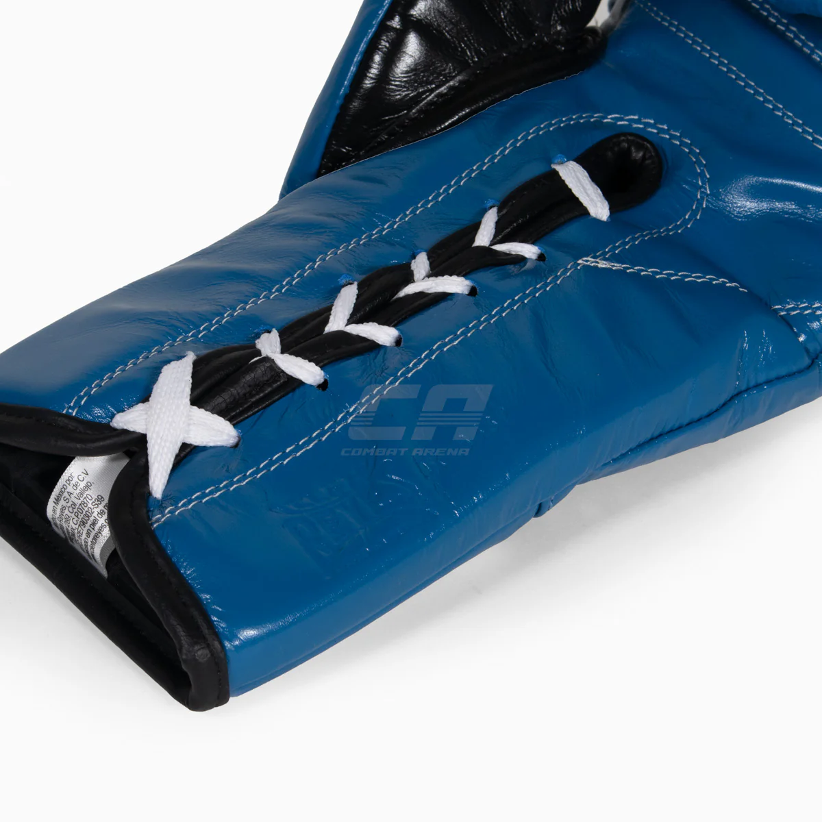 Guantes de boxeo Cleto Reyes Profesional CB2 Azul-negro con cordones  - Image 7