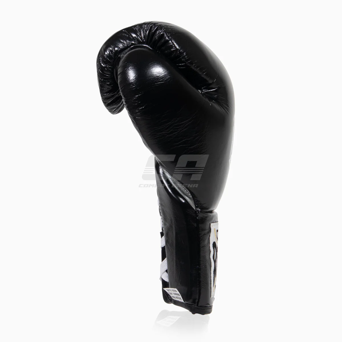Guantes de boxeo Cleto Reyes Profesional CB2 Negro-Plata con cordones - Image 4