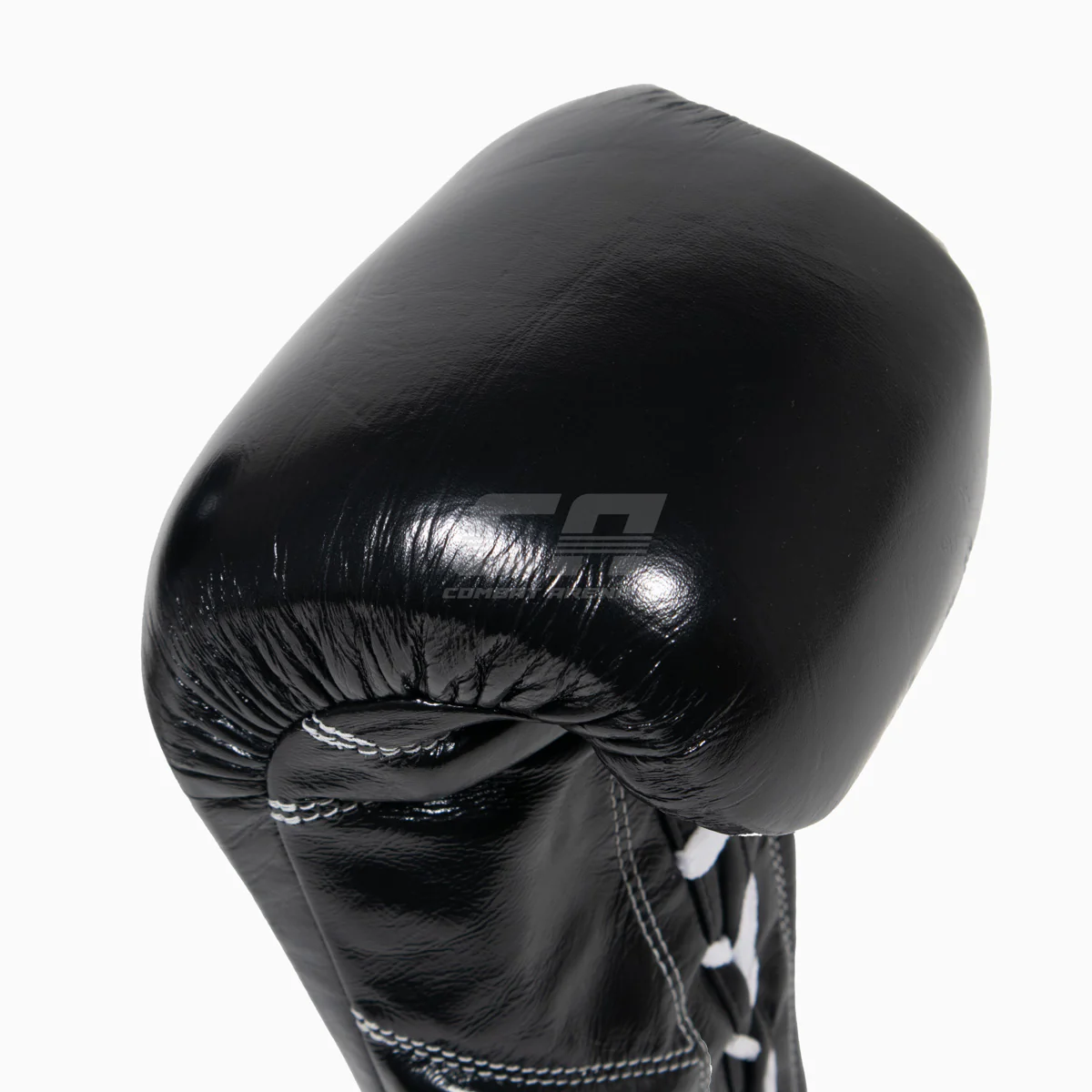 Guantes de boxeo Cleto Reyes Profesional CB2 Negro-Plata con cordones - Image 6