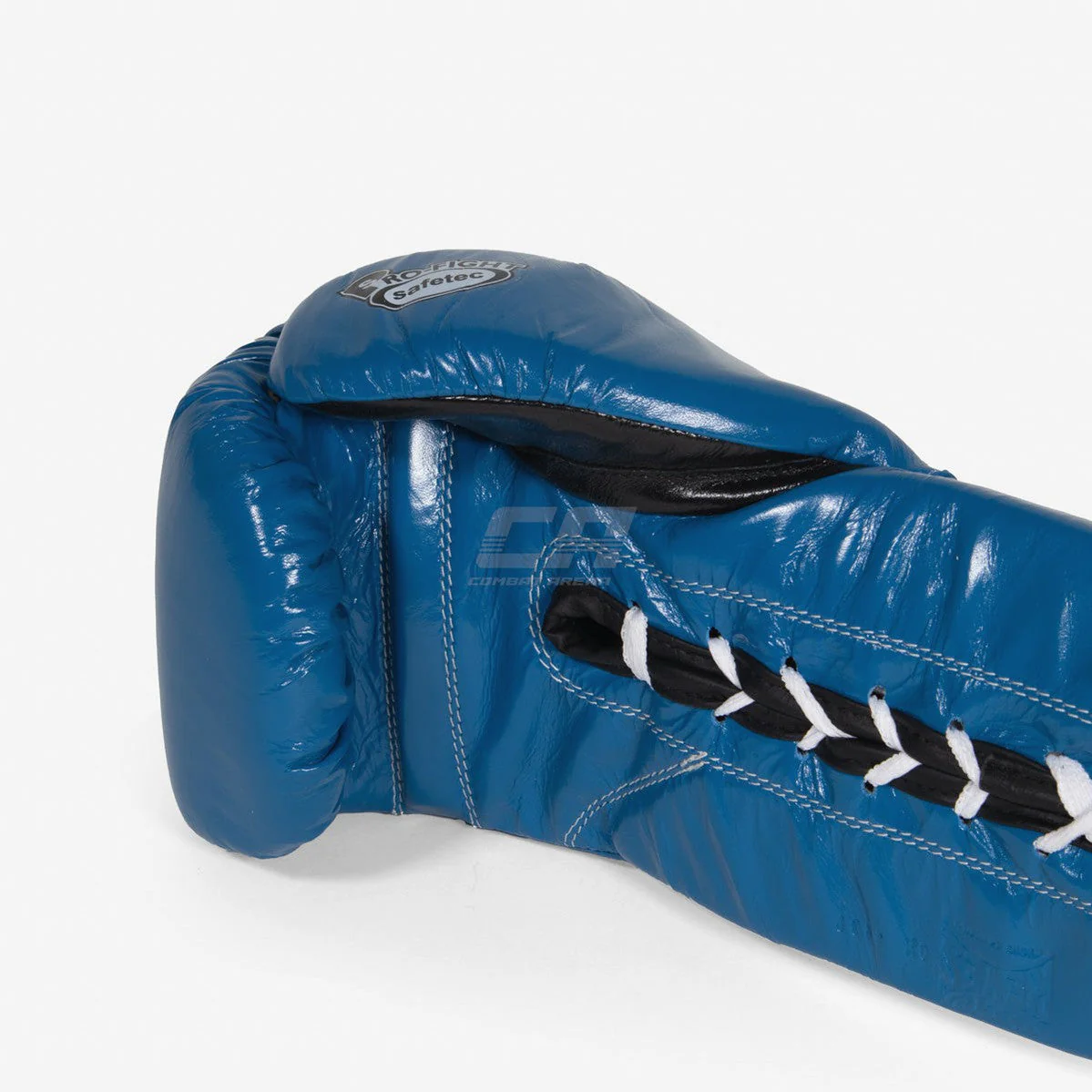 Guantes de boxeo Cleto Reyes Safetec CB4 Azul-negro con cordones  - Image 7