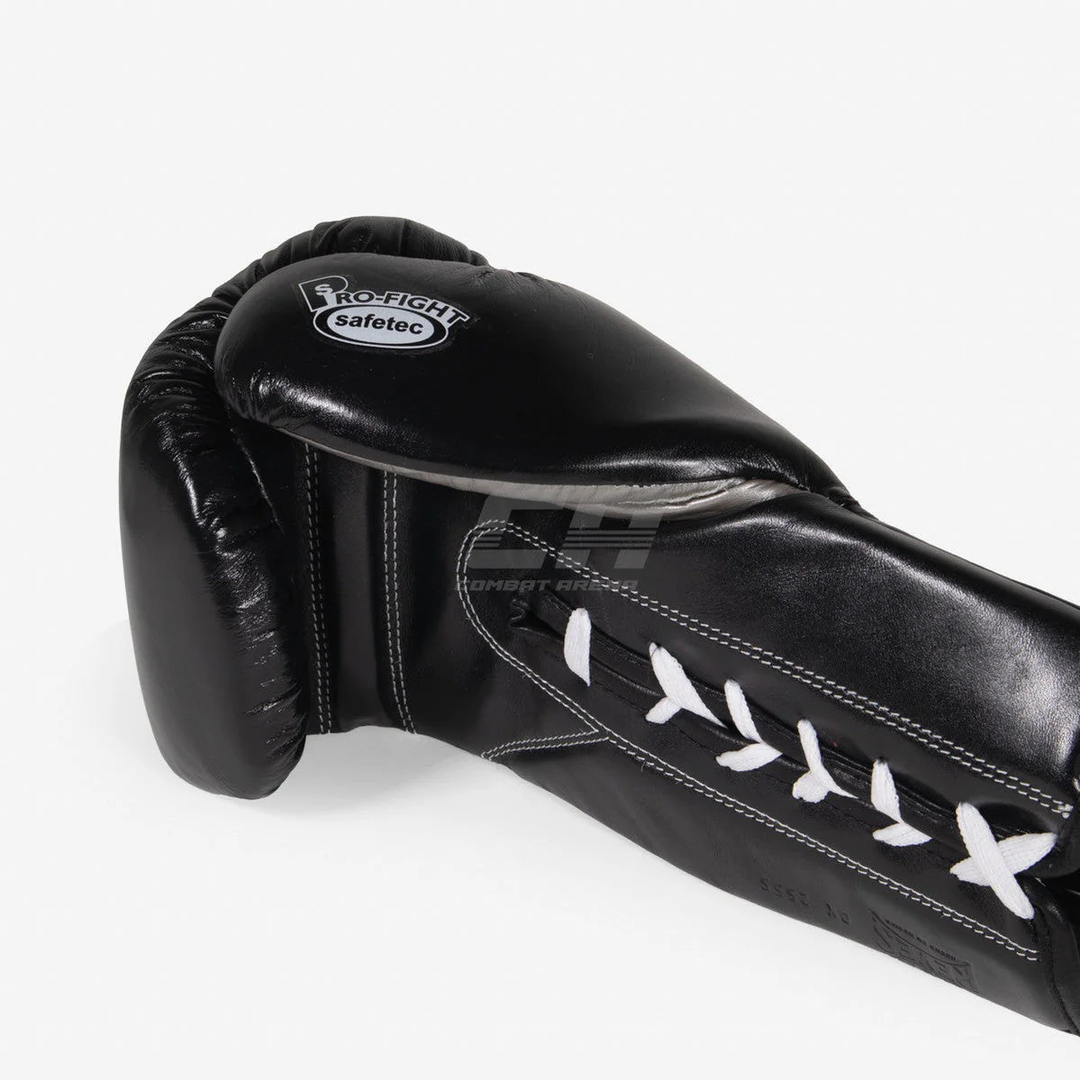 Guantes de boxeo Cleto Reyes Safetec CB4 Negro-plata con cordones  - Image 6